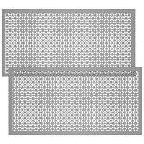 Otoolling 2 Pcs Decorative Aluminum Sheet Metal Union Jack Pattern 12 x 24 Inch Perforated Metal Panels 0.02 Inches Thick Decorative Panels Perforated Mesh Aluminum Sheets for Indoor Outdoor