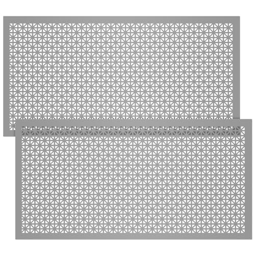 Otoolling 2 Pcs Decorative Aluminum Sheet Metal Union Jack Pattern 12 x 24 Inch Perforated Metal Panels 0.02 Inches Thick Decorative Panels Perforated Mesh Aluminum Sheets for Indoor Outdoor