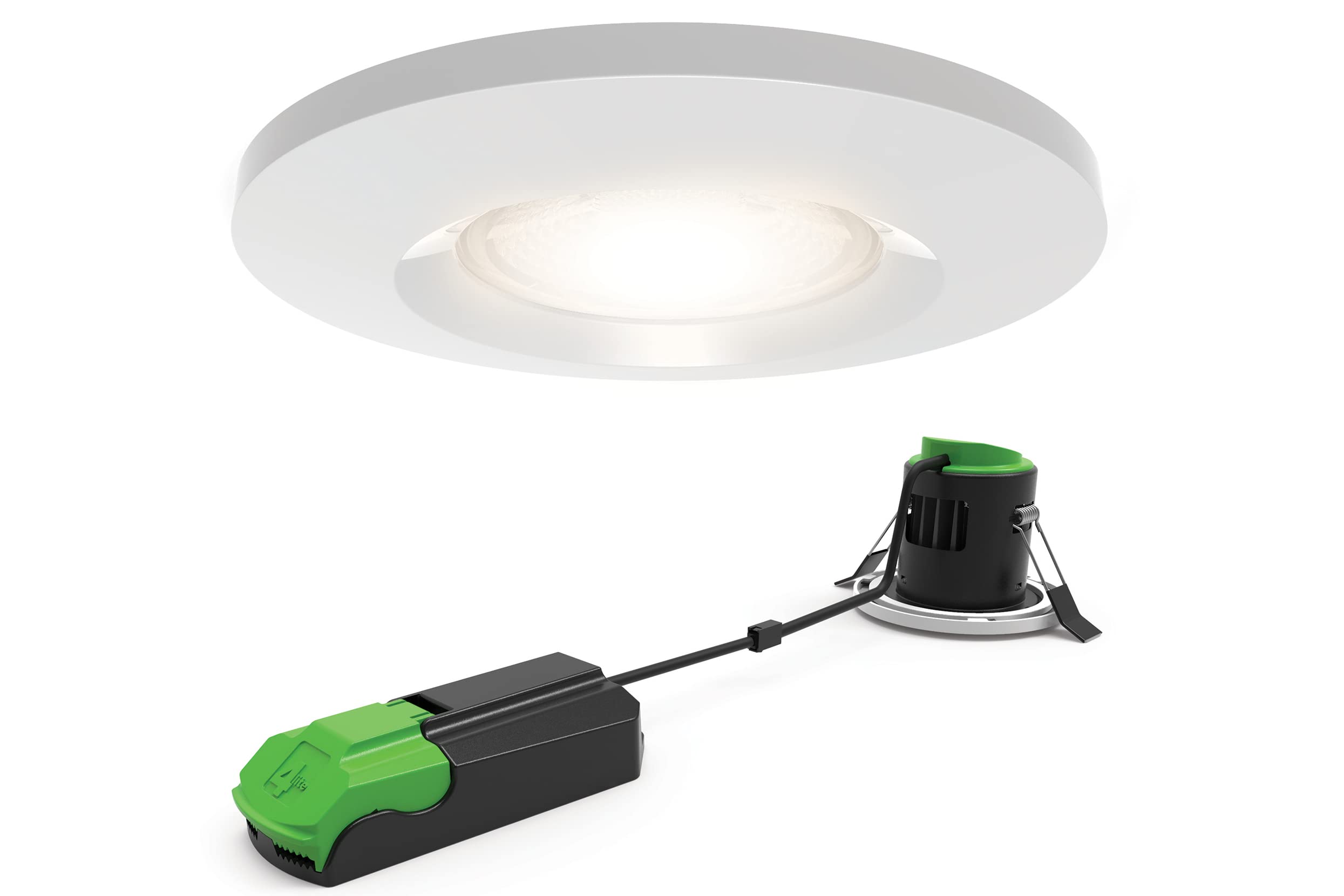 4Lite Smart Wiz Ip65 Fire Rated Dimmable Downlight - Wifi & Bluetooth 8W 675Lm White