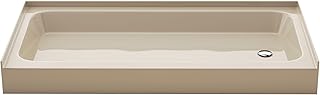 Voltaire 60 x 30 Shower Pan Base with Right Drain in Glossy Bisque