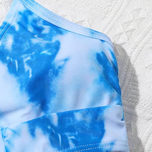 Swimsuit for Girls Toddler Baby Girls Cute Dye Tie Crisscross Swimsuit 3 Pieces Summer Swimwear Girls Swimsuit4