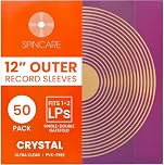 50x 12 Inch Standard Outer Vinyl Record Sleeves | Crystal Clear Covers for Single Double Albums & LPs | Acid-Free Protective Plastic Sleeves | Clean & Crisp Polypropylene