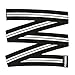 Contraband Black Label 1055 Classic Knee Wraps for Bodybuilding, Powerlifting, and Crossfit (2 Meter Standard Length, 2-Stripe Heavy (Black/White))