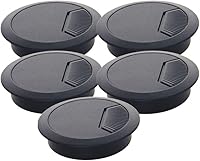 Vista 17 de MroMax Ojales de escritorio de plástico de 2.36 pulgadas (2.362 in), cubierta para cables de escritorio, organizador de cables para el hogar, Gris