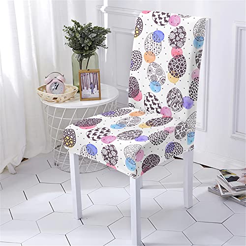 Housse de chaise extensible de Pâques Happy Easter imprimée universelle