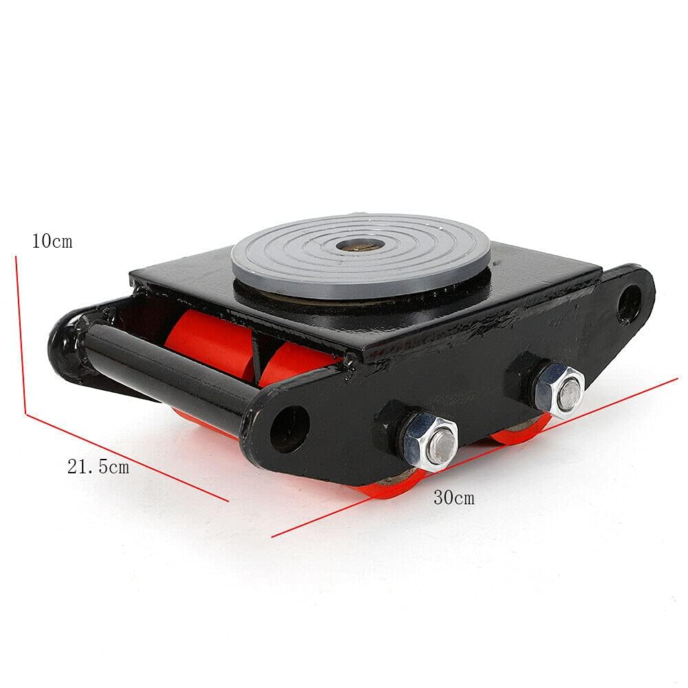 Carrello da trasporto 6T, rotazione a 360°, ruote per il trasporto, ruote pesanti, 4 ruote, facile spostamento di oggetti pesanti su pavimenti in legno duro e moquette