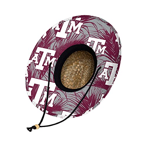 Image of FOCO Men's NCAA College Team Logo Floral Straw Sun Hat