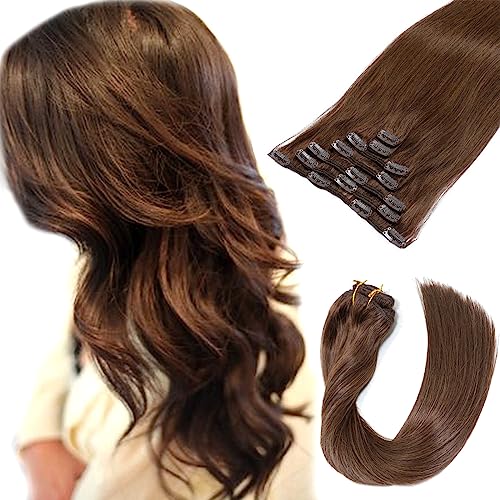 Clip in Hair Extensions, Remy Human Hair Extensions Medium