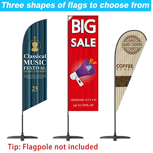 Custom Feather Flags For Business Outside Double Sided Advertising Personalized Feather Flag Banner Print Your Own Logo/Design/Text Swooper Flag (Flag Only) #TOP1