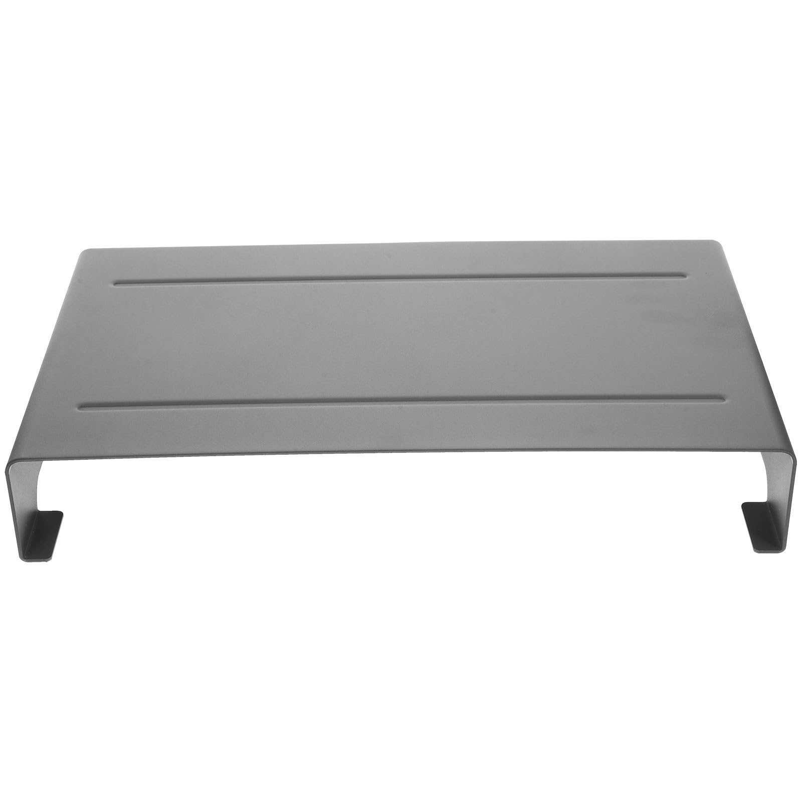 HOMSFOU Soporte para Portátil de Aleación de Aluminio Elevador de Pantalla para Monitor de Escritorio Almacenamiento para Teclado y Ratón, Elevación de 6cm, Color Plata, Adecuado