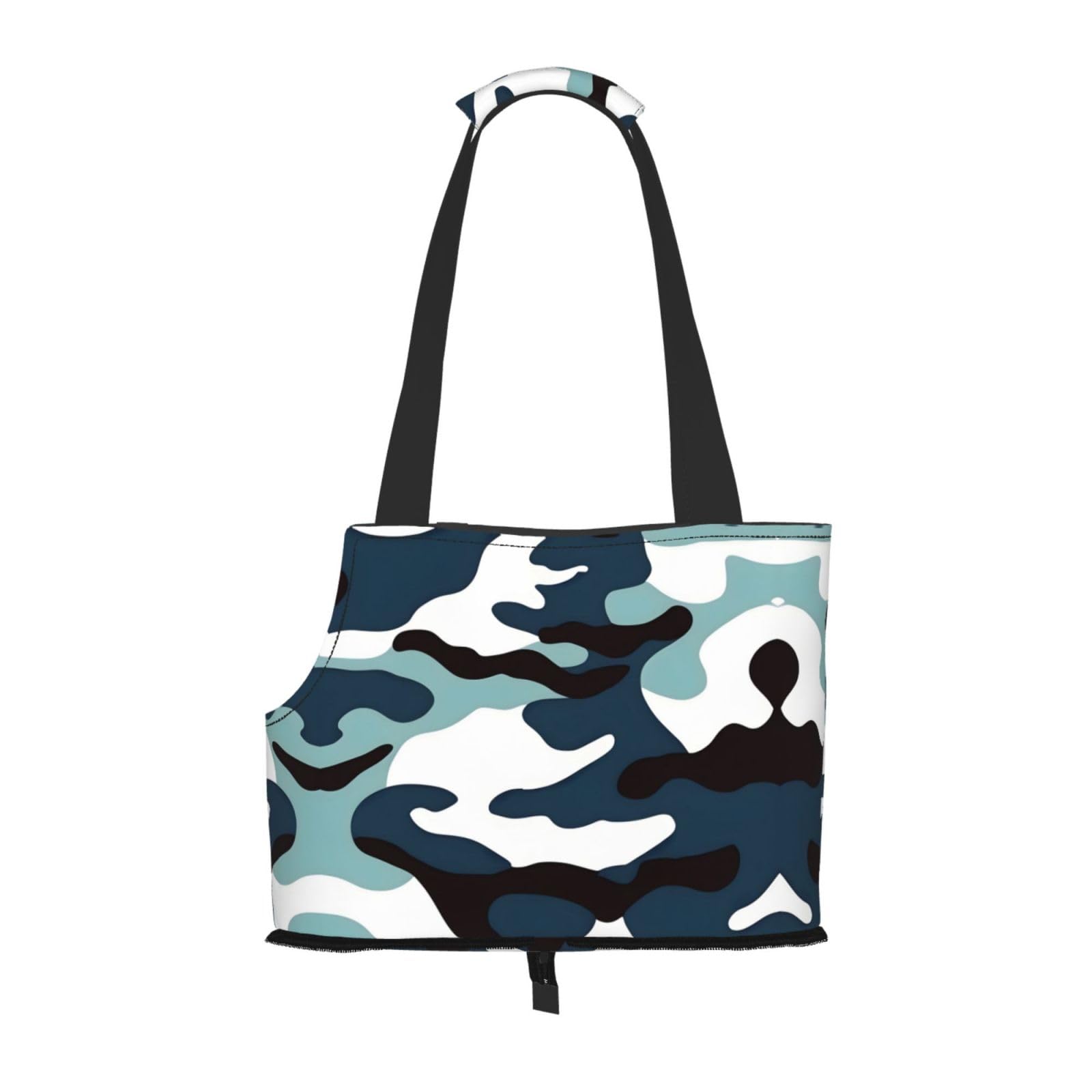 Marine Camouflage Pet Tote Bag - Waterproof and Wear-Resistant Portable Shoulder Bag for Small Dogs and Puppies