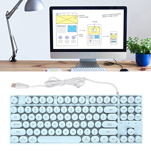 Teclado Mecánico Yunseity 87 Keys USB Retro RGB miniatura 6