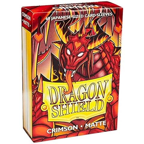 Dragon Shield ART11121 Matte Japanese Size Sleeves 60pk-Crimson, Multicoloured Cover