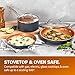 Gotham Steel 10 Piece Pots and Pans Set with Ultra Nonstick Diamond Surface, Includes Frying Pans, Stock Pots, Saucepans & More, Stay Cool Handles, Oven Metal Utensil & Dishwasher Safe, 100% PFOA Free
