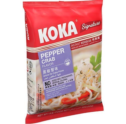 Image of KOKA Signature Pepper Crab Instant Noodles, 425g Pack of 5 (85g x 5 Packs)