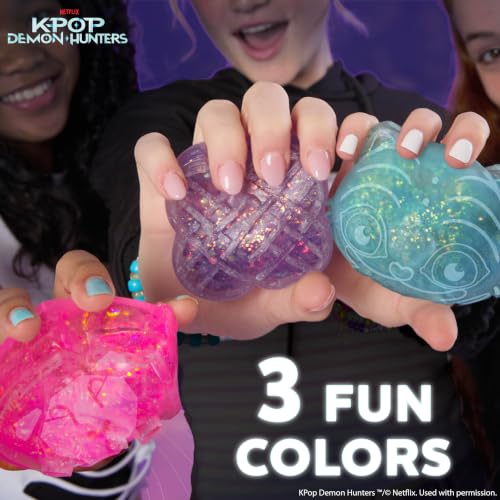 Image of Netflix Kpop Demon Hunters Derpy Blue Gelli Gels - Slow-Flow Glitter Squishy Sensory Toy, Sugar Squish Stress Fidget for Kids & Teens