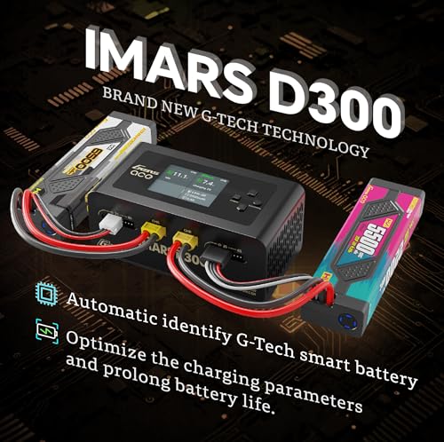 IMARS D300 Gens Ace Lipo Battery Charger G-Tech Series Smart Dual Lipo Balance Charger AC 300W DC 700W(350W*2) 16A Dual Channel Charger for 1s~6s Lipo Batteries, Life/NiCd/MH/LiHV, Plug&Play (Black) by LFisprity - Used condition - Image 2