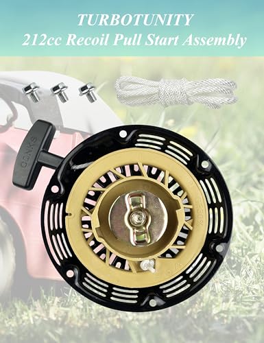 Image of 212cc Recoil Pull Start Assembly for Predator 212 cc Coleman Ct200u Bt200x Trail Ct200u-ex Mini Bike Kt196 Go-Kart 196cc 224cc 6.5HP 7HP Pull Starter w /Pull Cord