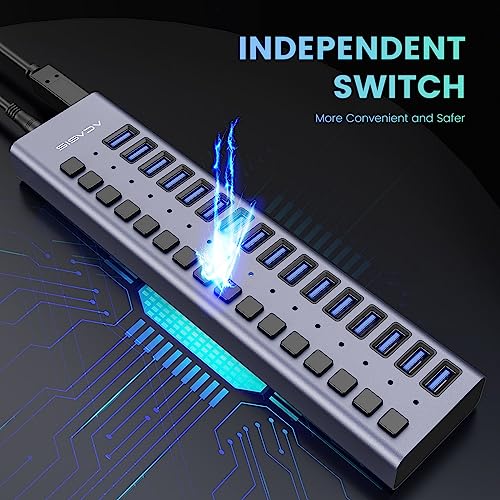 Amazon | 「並行輸入品」Acasis 電源USBハブ-ACASIS 16ポート90W USB