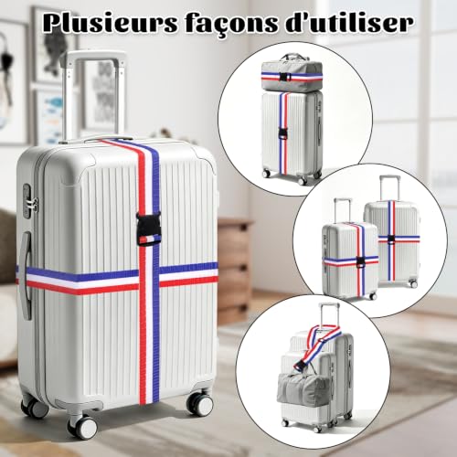 SULOLI 2pcs Sangles à Bagages Réglable Sangle Valise de Qualité Supérieure – vue 2