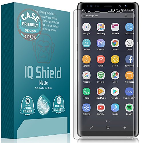 IQShield Matte Screen Protector Compatible with Samsung Galaxy Note 8 (Case Friendly Version 2)(2-Pack) Anti-Glare Anti-Bubble TPU Film