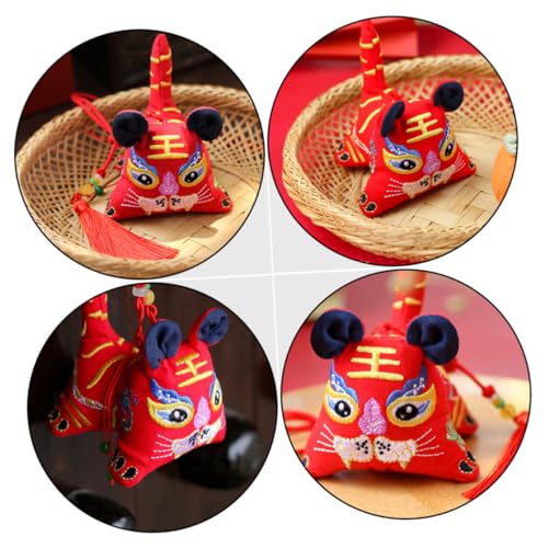 ORFOFE Bolsa bordada delicada con diseño de tigre miniatura 3