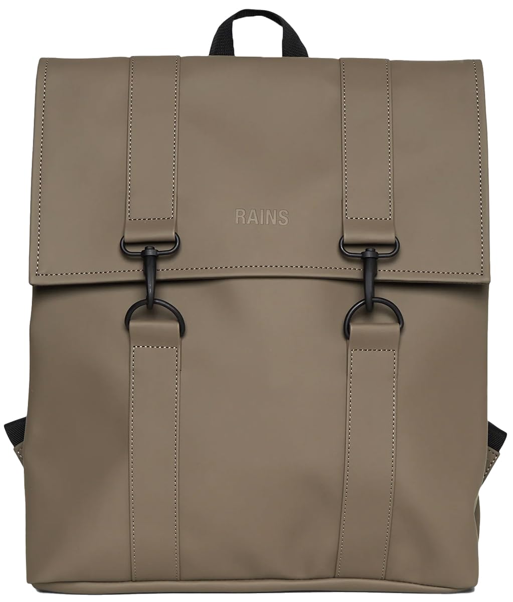 RAINS Unisex MSN Bag Backpack, 66 Wood (Brown), One Size, 66 wood (brown) Fashion