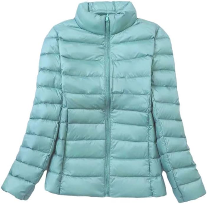 keusyoi Women Ultra-Light Thin Down Jacket Winter Slim Short Hooded Warm Down Coat Parka Female Portable Outerwear