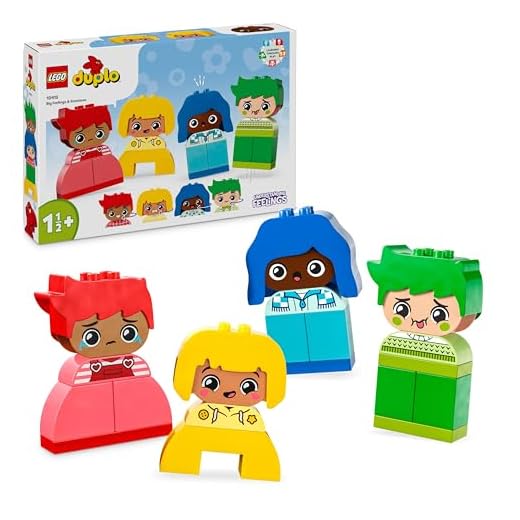 LEGO DUPLO My First Big Feelings & Emotions - Early Learning & Development Toys for Toddlers, 1+ Year Old Girls and Boys - incl. 4 Characters, 8 Facial Expressions, 23 Colourful Bricks - 10415