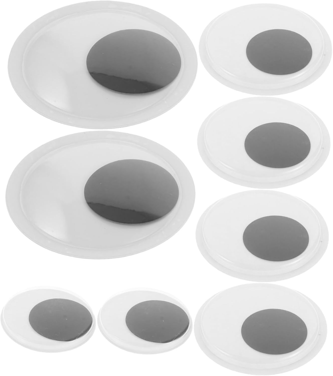 Lurrose 8pcs Large Giant Googly Eyes Stickers Self Adhesive for Crafts Home Decor Wall Fridge DIY Projects