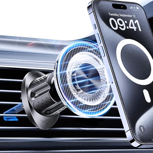 Hoarahloux for MagSafe Car Mount,【22 N55 Super Magnets】Magnetic Phone Holder for Car Air Vent, HandsFree Cell Phone Mount Car Accessories for Men Women Compatible with iPhone 17 16 15 14 13 12 Pro Max