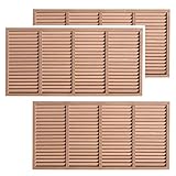 アイガーデン(igarden) アイウッド人工木製 ルーバー ナチュラル 3枚セット 高さ90cm幅176cm厚み3.5cm 腐らない 目隠し 樹脂製 フェンス ラティス 塗装不要 シロアリ防止 日除け 境界フェンス アイガーデンオリジナル ディスプレー パーティション ガーデンファニチャー 間仕切り (ナチュラル, 9176)