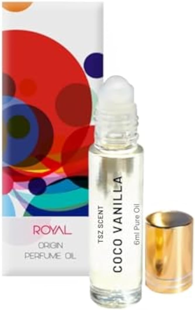 Coco Vanilla Perfume Oil for Women Men Long Lasting Fragrance Alcohol Free Fruity Floral Powdery 6ml by TSZ Scent