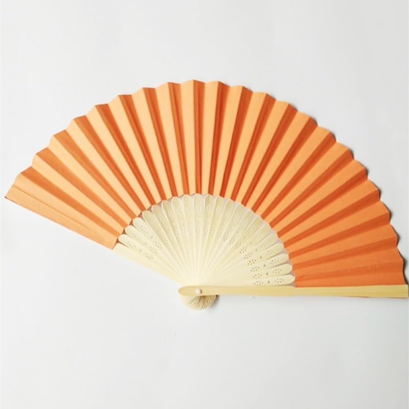 Hand Folded Fan with Painting Drawn Calligraphy Blank Single Sided Paper