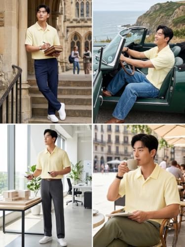 Image of Leriya Fashion Cotton T-Shirt for Men - Soft Breathable Fabric | Regular Fit Half Sleeve Collar Tee for Summer Casual Wear (Available in Plus Size)