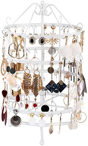 SONGMICS JDS055 4 Tier Jewellery Stand Jewellery Holder White