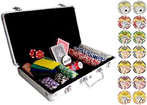 Bluff King 300 11.5 Gram Poker Chips with Storage Case