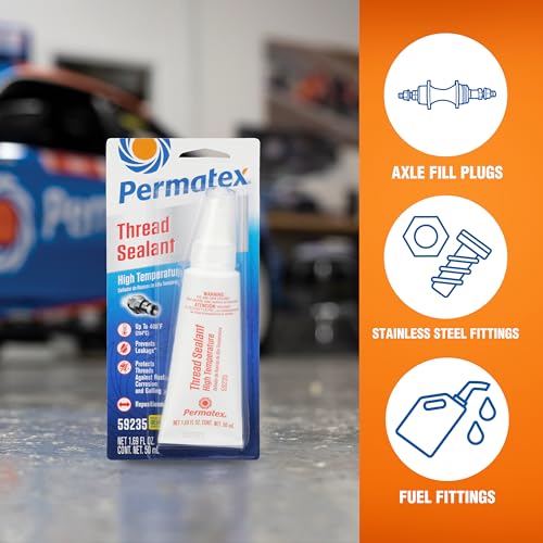 Permatex 59235 High Temperature Thread Sealant, 50 ml Tube , White - Thumbnail 4