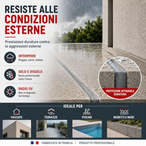 Mortier, joint, souple, réparation, fissure, béton, carrelage, mur, façade, piscine, bassin, traitement, acier, pvc: Arcaflex - 2 kg - ARCANE INDUSTRIES - 9