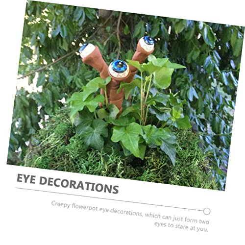 Musisaly 6 Pcs Haunted Creepy Gardening Eyeball Flower House Balls Decor Decorations Ground Bed Eye With Random Plant Outdoor Supplies Stake Garden Party Pathway Stems Vinyl Stakes #TOP5