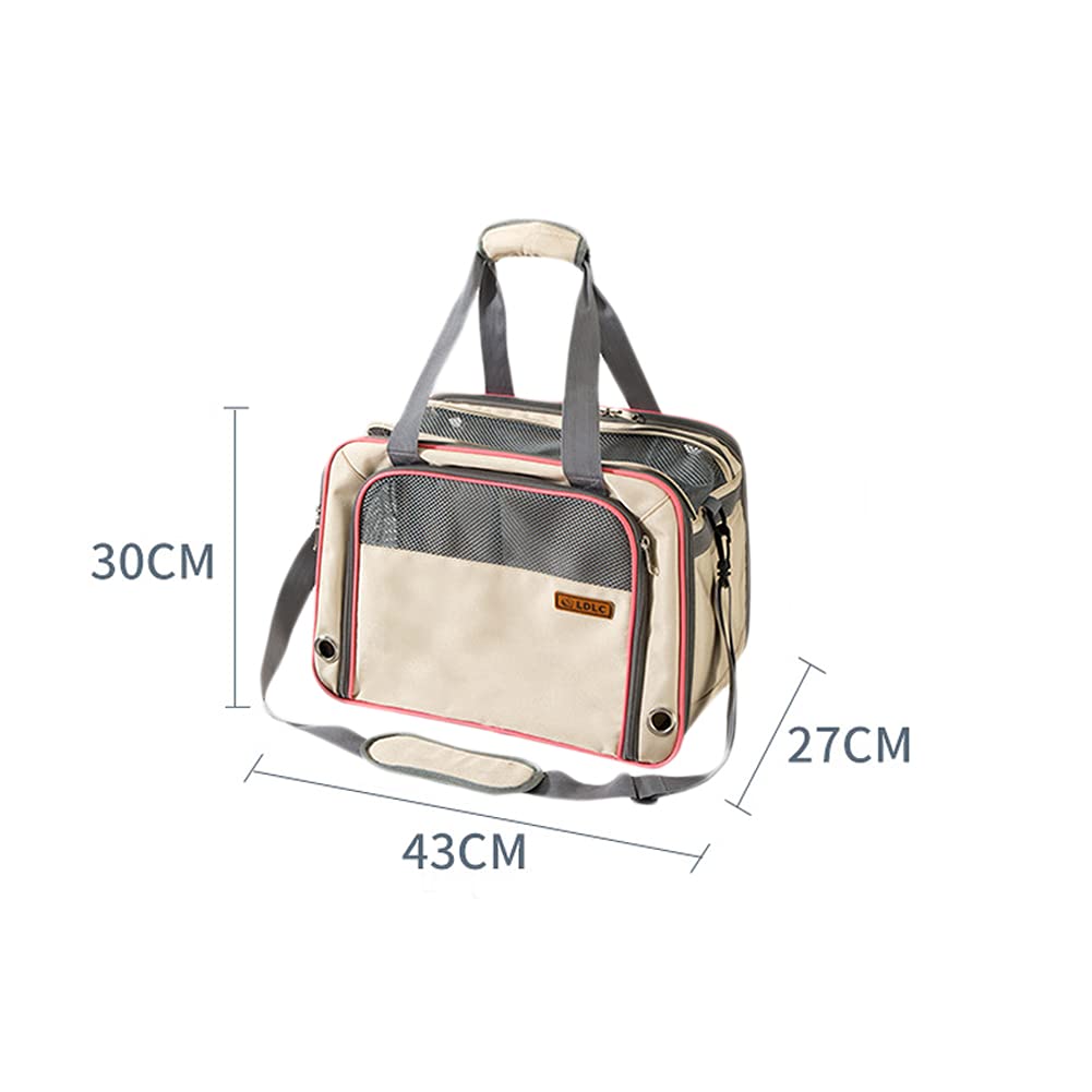 OMEM Transportín para Gatos Perros, Bolsa de Viaje Portátil para Mascotas, Transpirable,Suave y Plegable. Utilizado para Transporte en Tren, Coche, Avión (Amarillo)