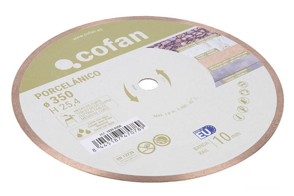 COFAN DYSK PORCELANICZNY MAQUINAS DE MESA 350 mm – H25,4 o praktycznej jakości do codziennego użytku