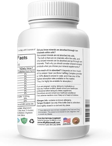 Miniatura 3 de NANOWELL Sean Lee's iBone Cal Mag 120 cápsulas vegetales - Salud ósea, suplemento de calcio