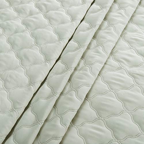 Laneetal Sprei, bedsprei van microvezel, ultrasoon genaaid, dekbed met wolkenpatroon, dekbed, gewatteerde deken voor… - Image 5