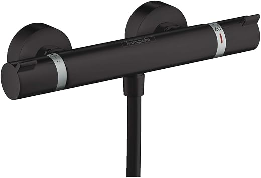 hansgrohe Ecostat Comfort Single Function Surface Mounted Shower Thermostat - Matt Black