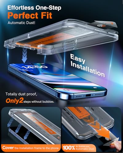 Image of LK 2 Pack for iPhone iPhone 17 Pro Max Privacy Screen Protector [New Upgrade] [Auto Dust Removal] Anti-Spy Tempered Glass Screen Protector for 17 Pro Max, No bubbles, Easy Installation, Case Friendly