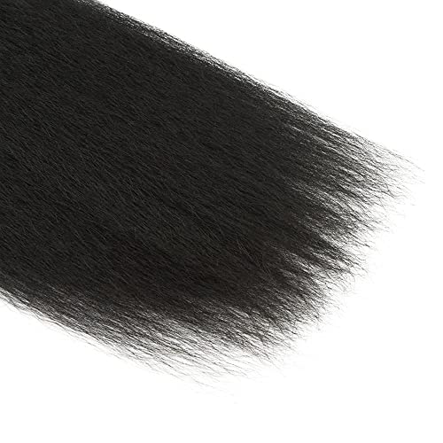 Creuost Yaki Straight Human Hair Bundles 1B Natural Black Perruques Extensions Double Weft Unprocessed Brazilain Remy Hair Weave Extension With Minimal Tangle 3 Bundles Total 300g 18 20 22 Inch – vue 6