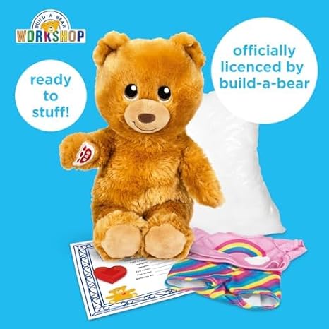 Casdon Build-A-Bear Furtastic Bear & Outfit Set, Light Brown, Ages 3+