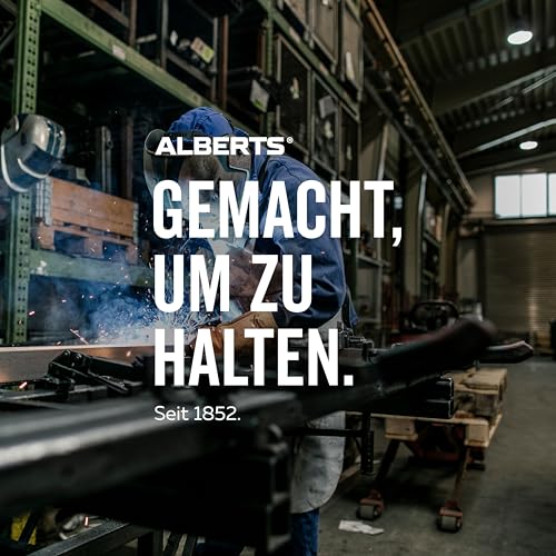 Alberts 214258 U-Pfostenträger | mit Betonanker aus Riffelstahl | feuerverzinkt | lichte Breite 81 mm | Länge Betonanker 200 mm