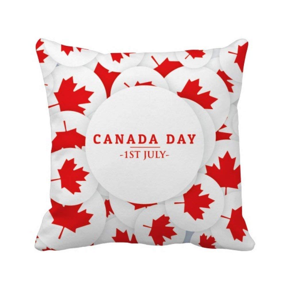 Coussin Bonne fête du Canada 40 x 40cm carré oreiller insert cover multicolore